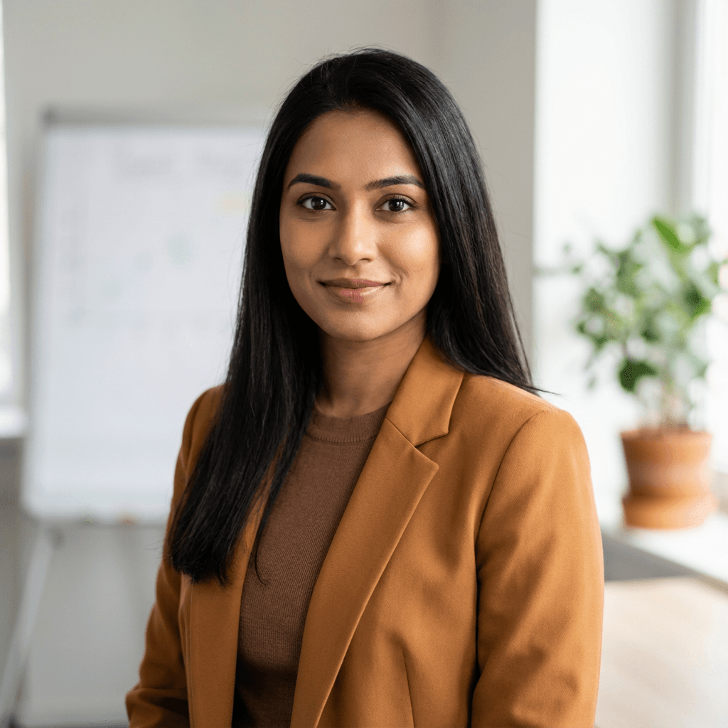 Female office manager at a commercial parking lot