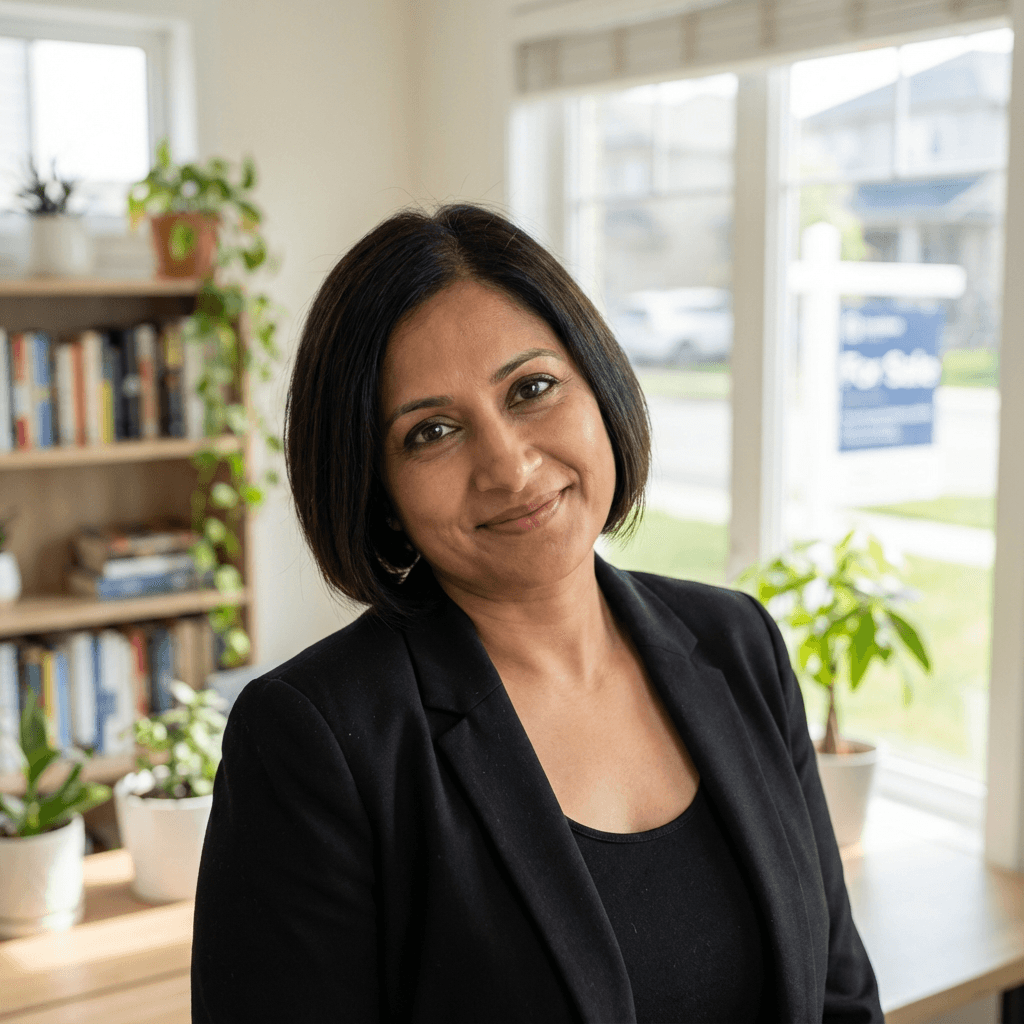 Priya Patel in a bright kitchen
